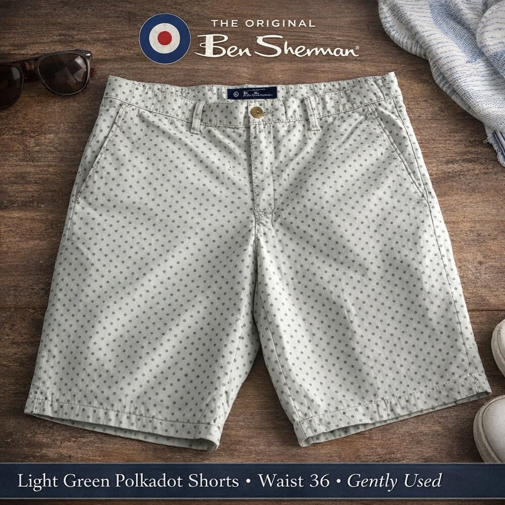 Ben Sherman The Original Light Green/Polkadot - 36W